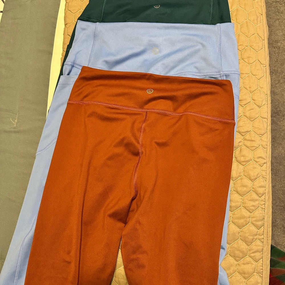 Gilly Hicks Women’s Leggings in Rust, Light Blue & Forest Green